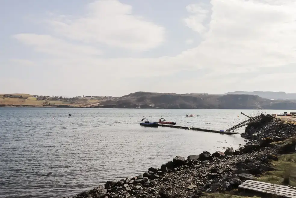 Sev view at Greshornish Boathouse Dogs-welcome Apartment, Highlands and Islands