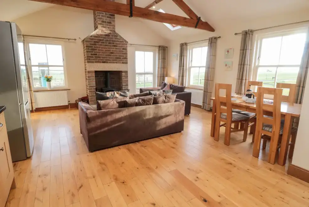 Open plan living area at Grey Croft