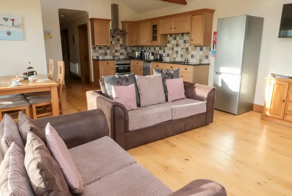 Open plan living area at Grey Croft