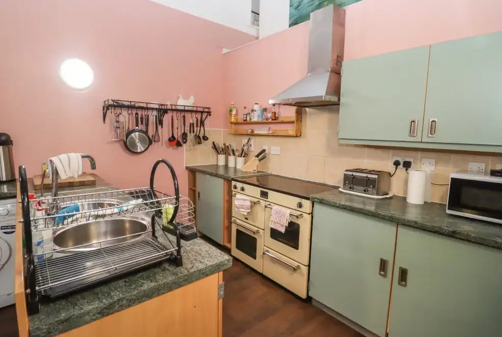 Farmhouse style kitchen at Greyhound Barn