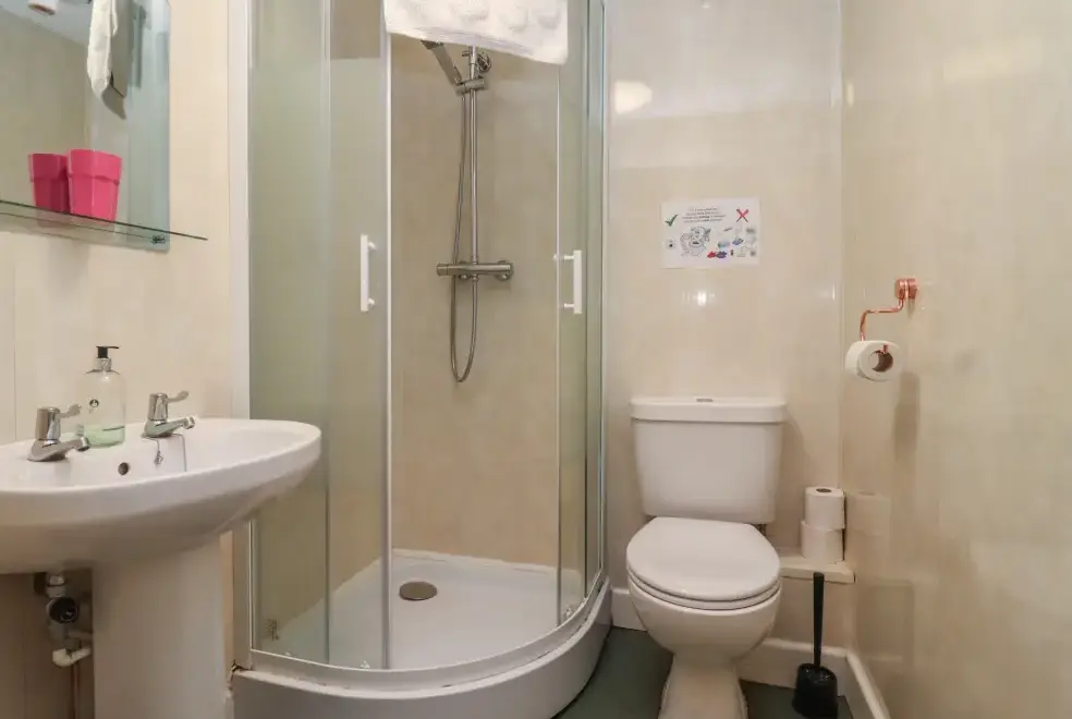 Shower room at Greyhound Barn