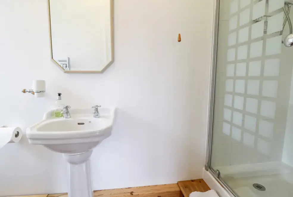 Shower room at Groes Lwyd