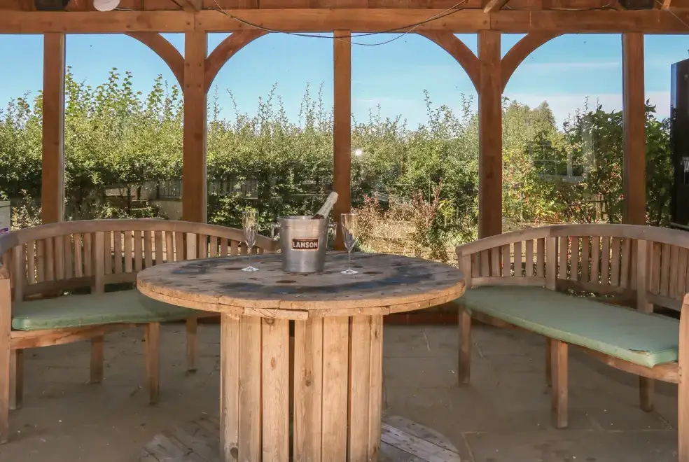 Enclosed garden at Groomes Country House