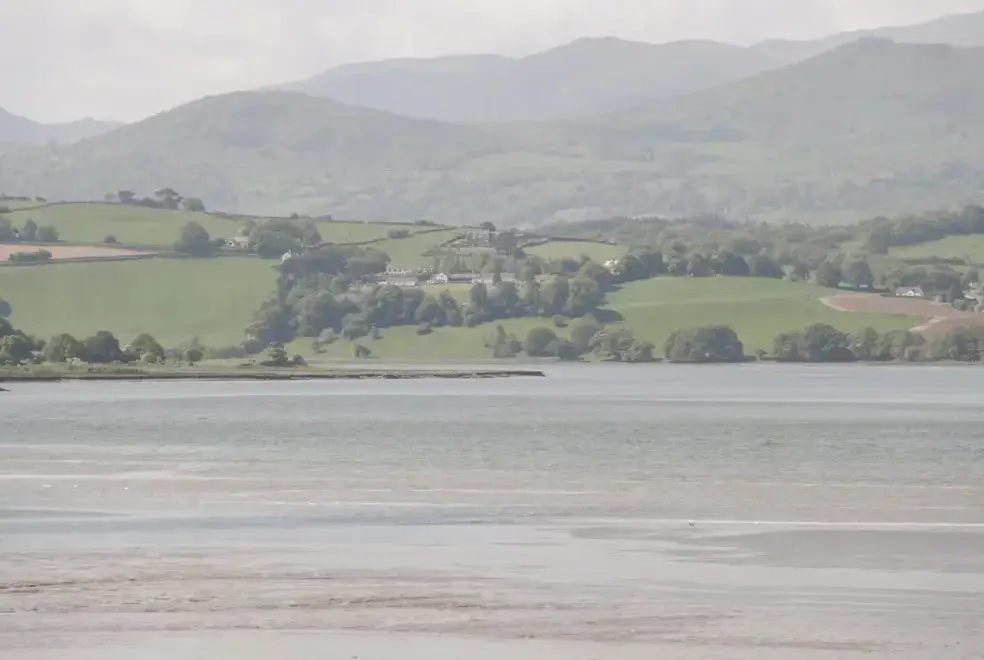 Lake view at Gwern Borter Manor