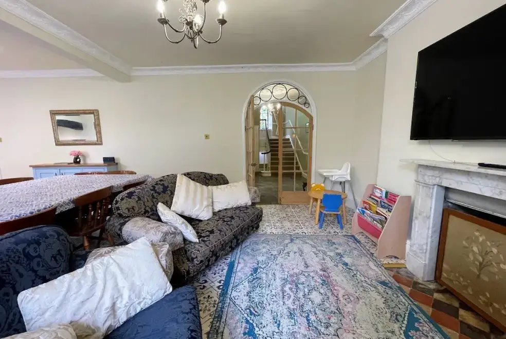 Open plan living area at Hafod Grove Mansion House