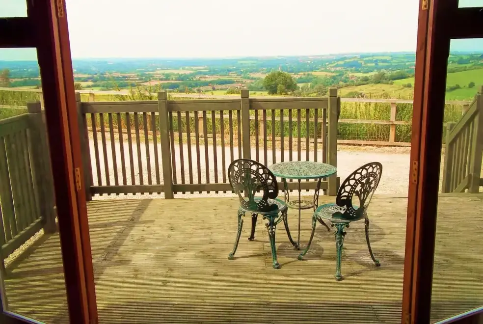 Decked area at Hare Romantic Retreat