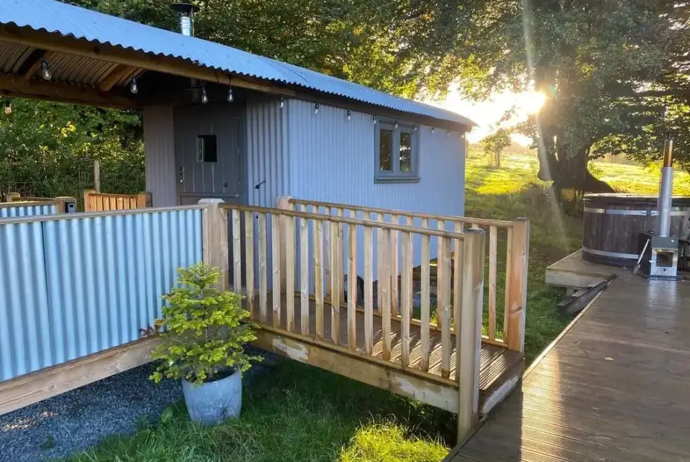 Decked area at Hawkins Hideaway
