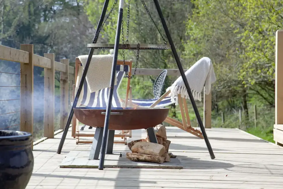 Decked area at Hawkins Hideaway
