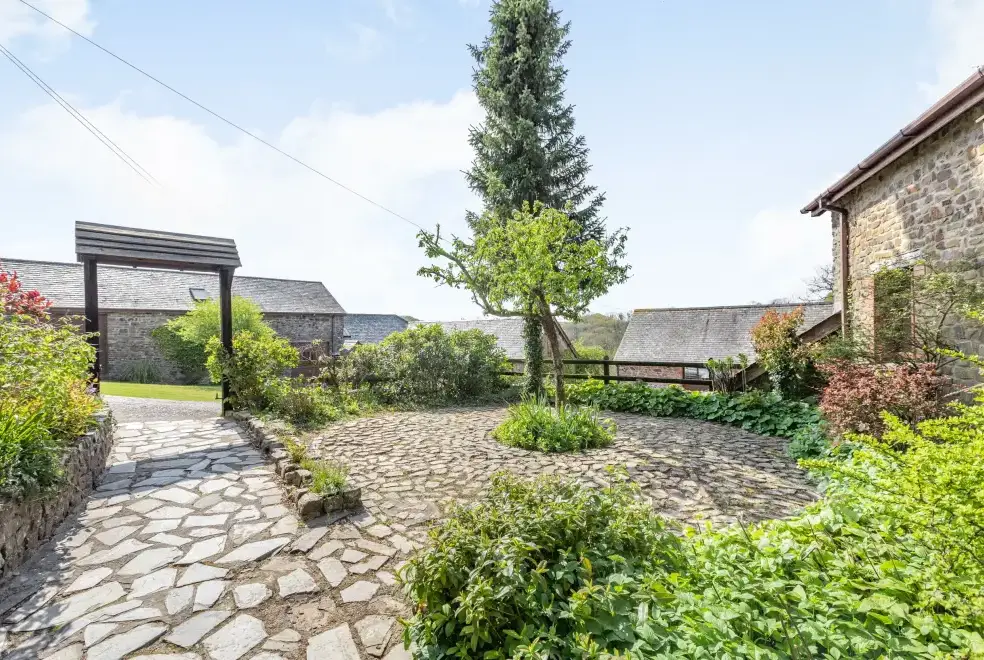 Enclosed garden at Hazel Barn