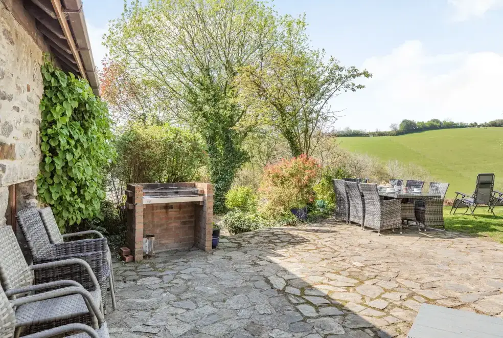 Patio area at Hazel Barn