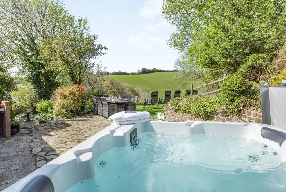Private Hot Tub at Hazel Barn