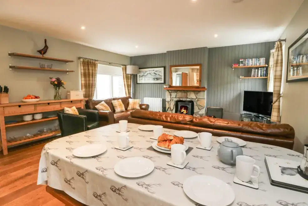 Open plan living area at Hazel