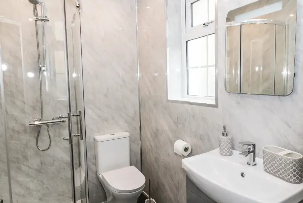 Shower room at Heatherbank