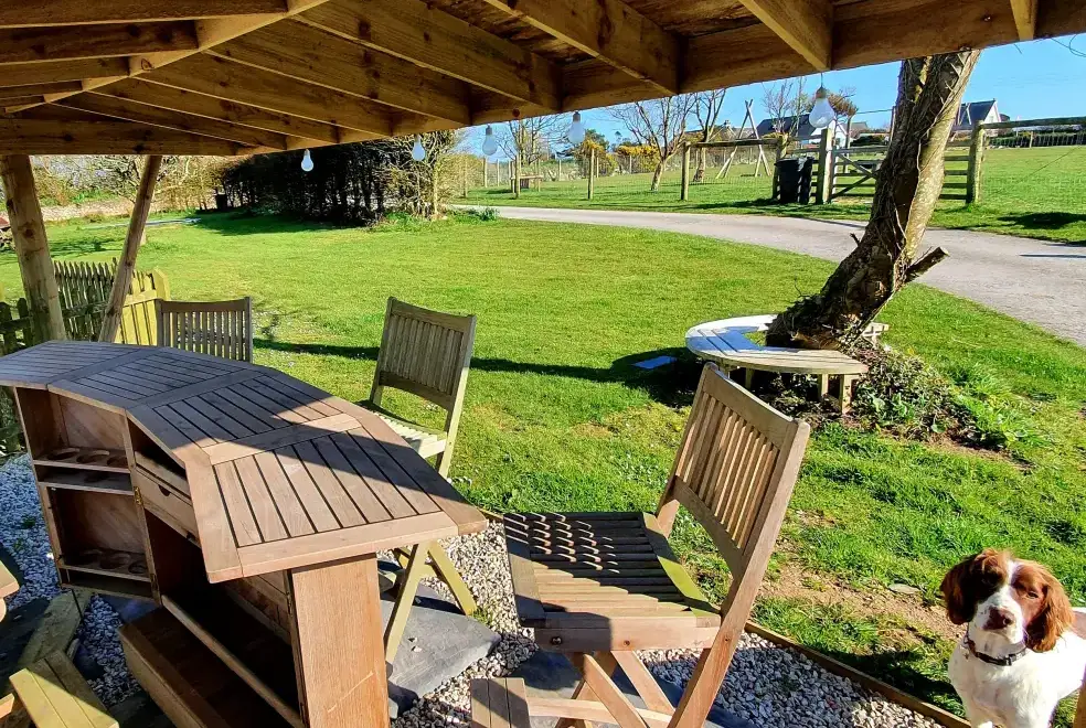 Garden furniture at Helford
