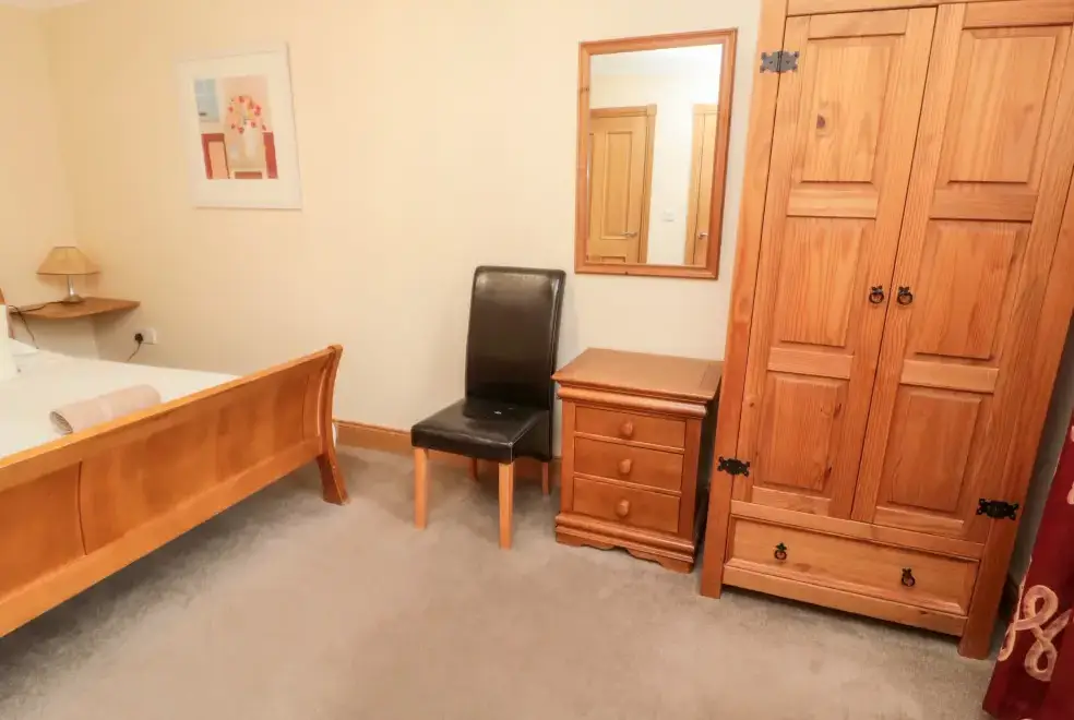 Bedroom at Hemmel Rural Retreat with Hot Tub