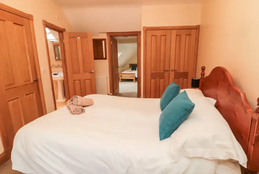 Bedroom at Hemmel Rural Retreat with Hot Tub