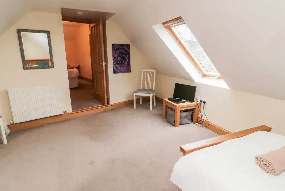 Bedroom at Hemmel Rural Retreat with Hot Tub