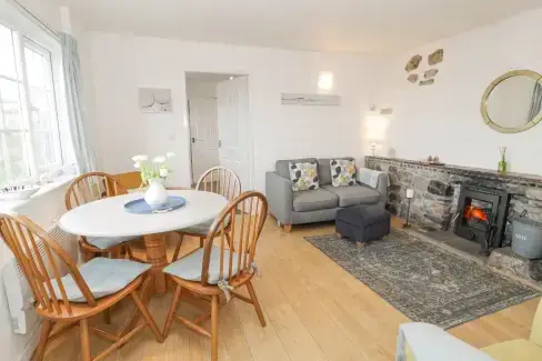 Open plan living area at Hen Felin Isaf, Anglesey