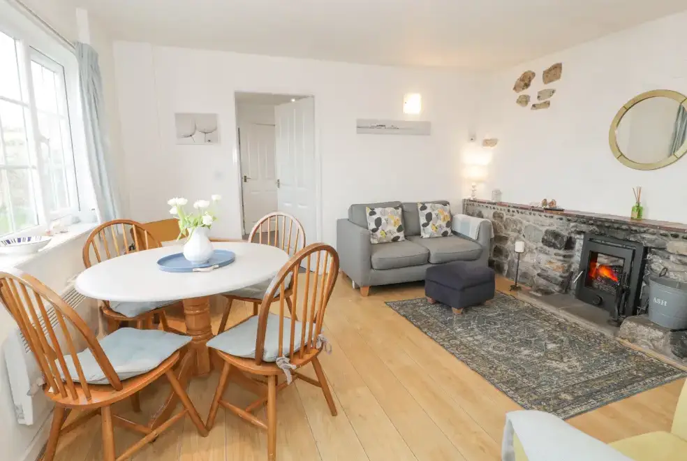 Open plan living area at Hen Felin Isaf