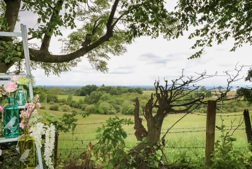 Countryside views at High Rigg Shepherd's Hideaway