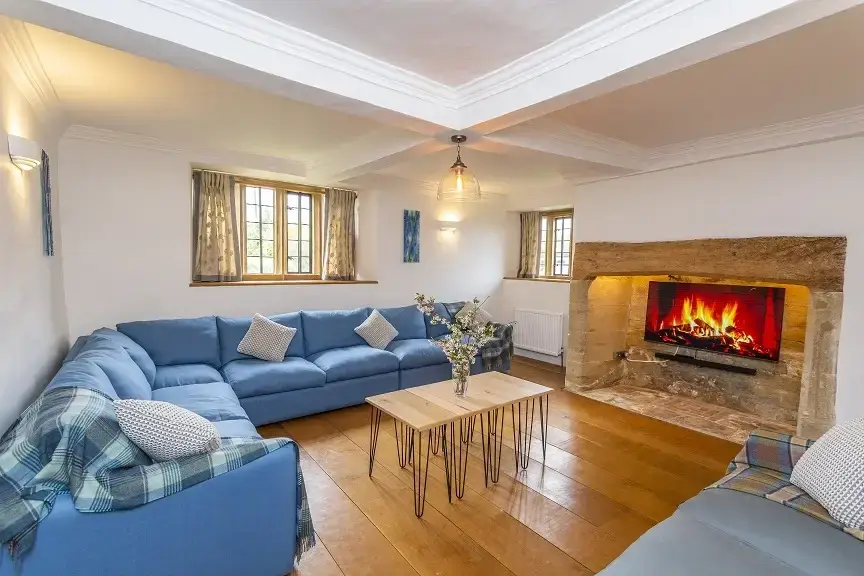 Lounge at Higher Burrow Farmhouse