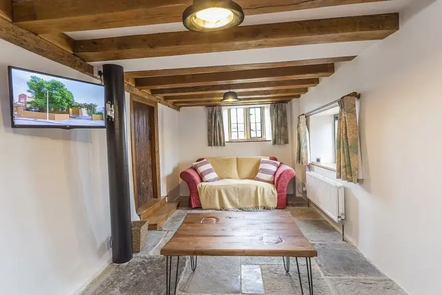 Lounge at Higher Burrow Farmhouse