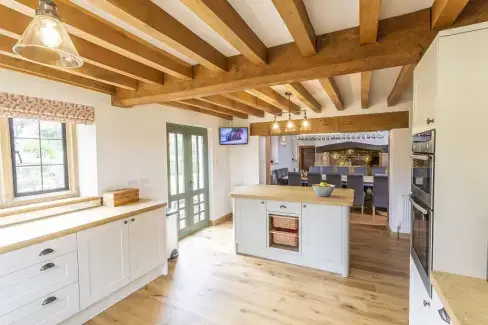 Farmhouse style kitchen at Higher Burrow Farmhouse, Somerset