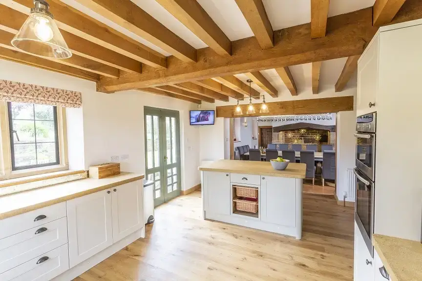 Farmhouse style kitchen at Higher Burrow Farmhouse