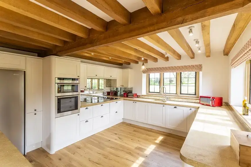 Farmhouse style kitchen at Higher Burrow Farmhouse