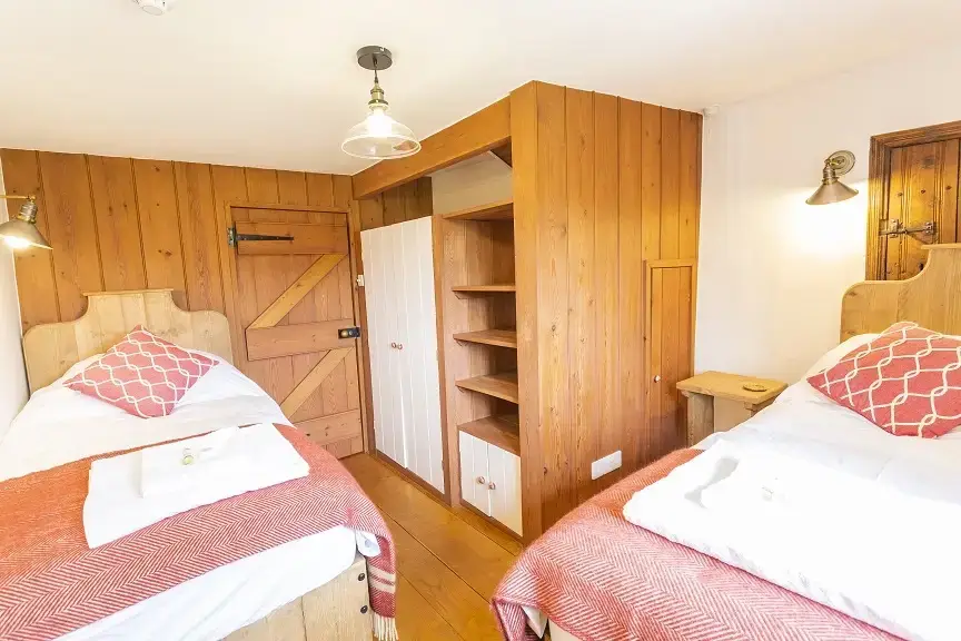 Bedroom at Higher Burrow Farmhouse