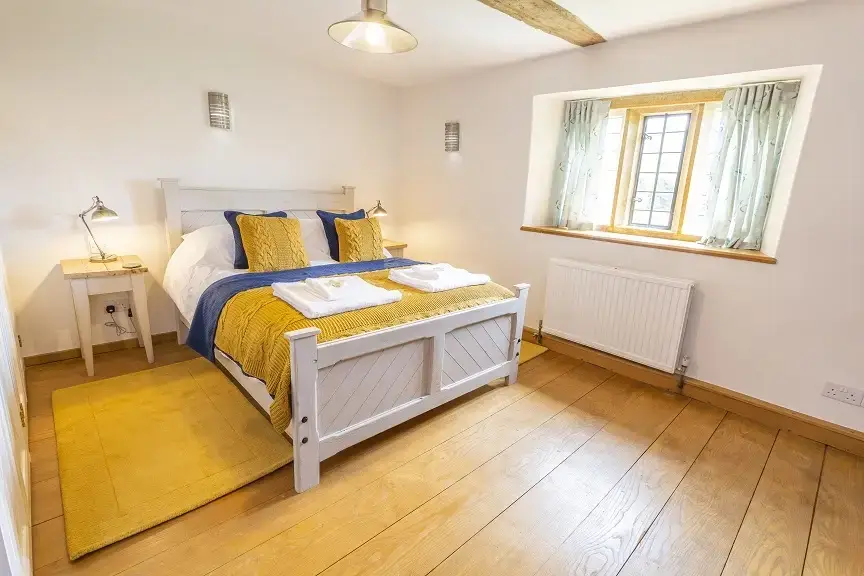 Bedroom at Higher Burrow Farmhouse