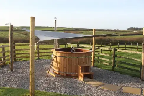 Private Hot Tub at Higher Forda, Devon
