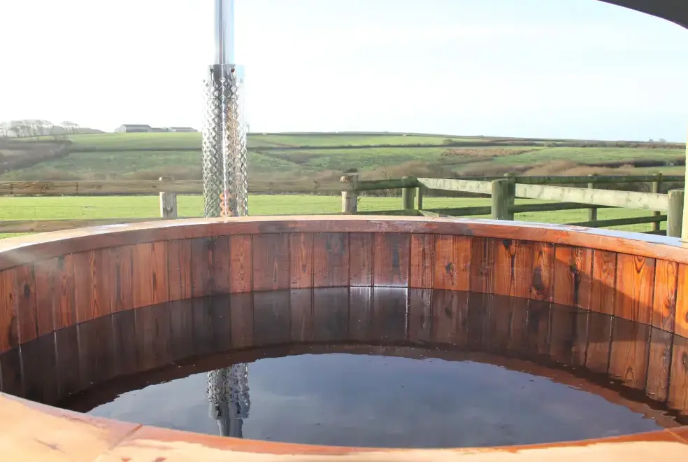 Private Hot Tub at Higher Forda