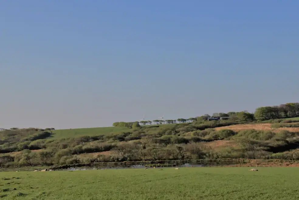 Countryside views at Higher Forda
