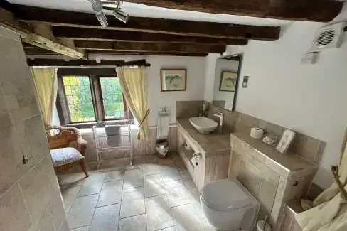 Family bathroom at Hillside Croft, Derbyshire