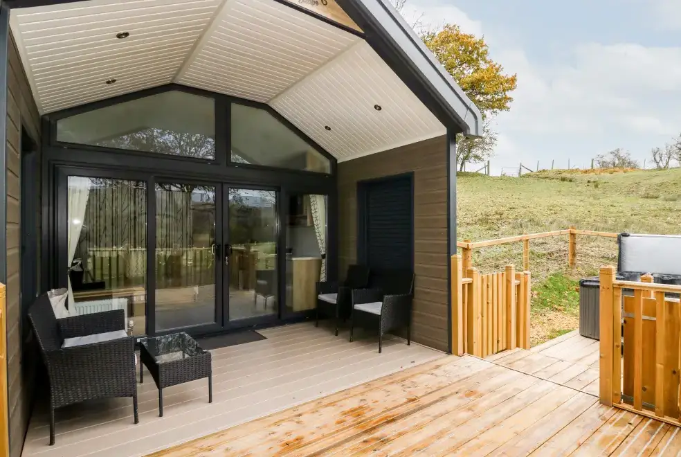Decked area at Hillside Lodge