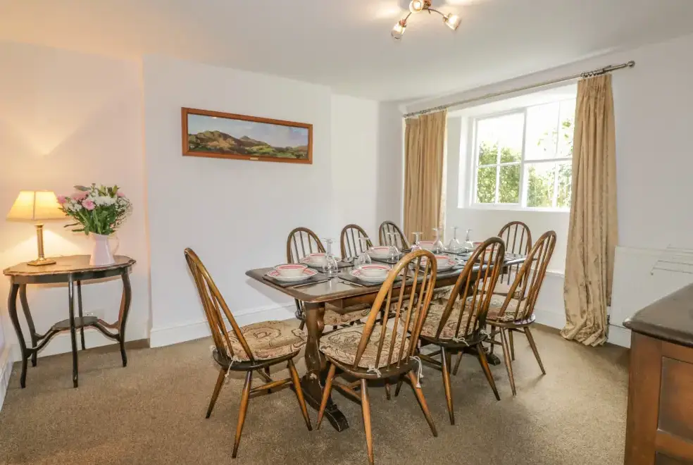 Dining room at Hillside Pet-Friendly Cottage for 7