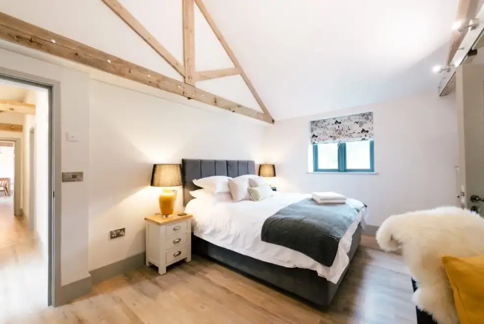 Bedroom at Hollies Barn