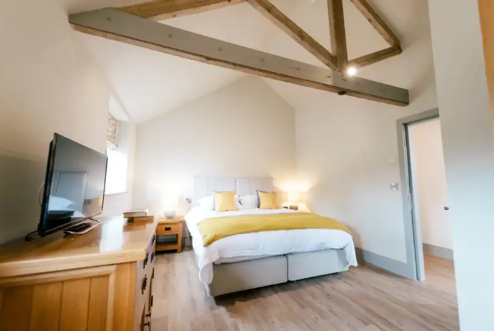 Bedroom at Hollies Barn
