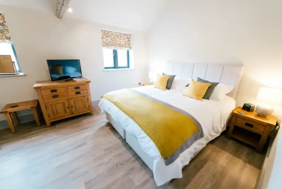 Bedroom at Hollies Barn