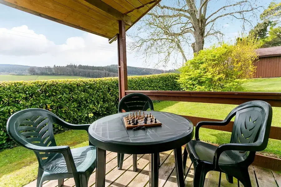 Decked area at Holly Lodge