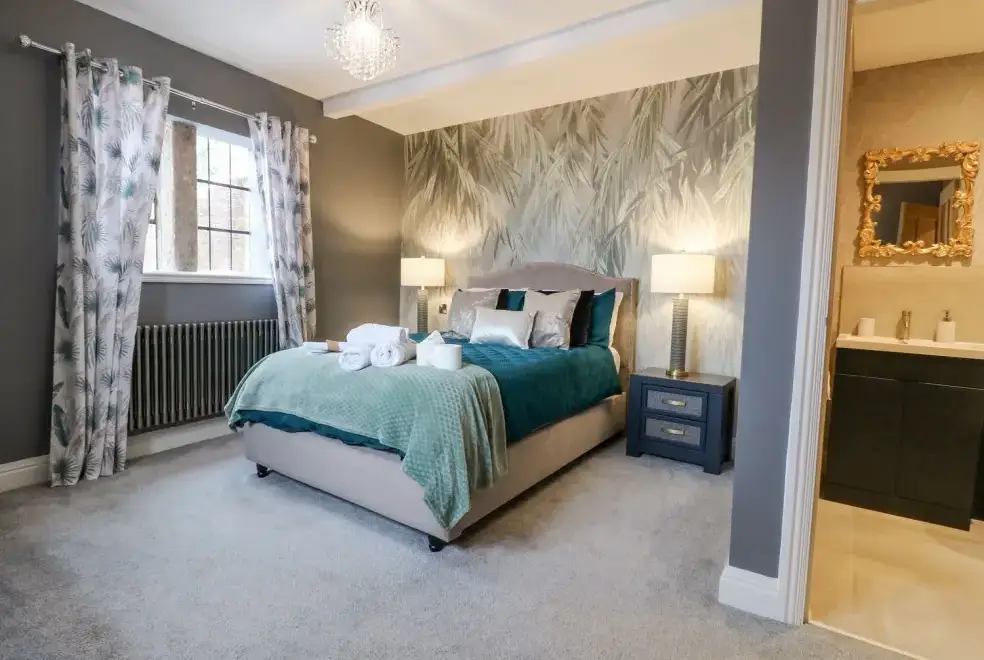 Bedroom at Hunters Lodge at Wildersley Farm