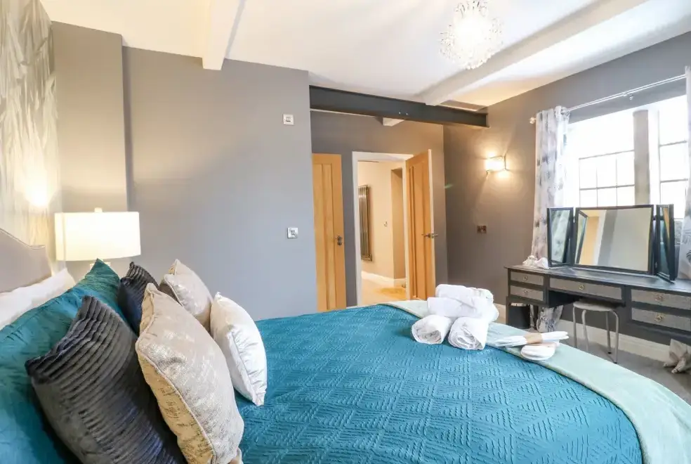 Bedroom at Hunters Lodge at Wildersley Farm