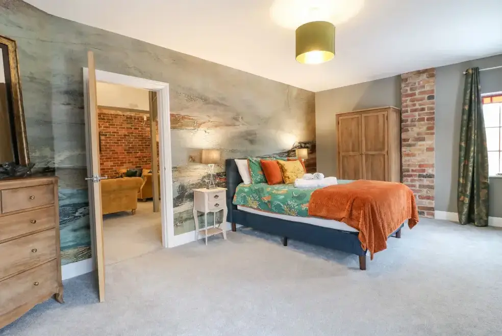 Bedroom at Hunters Lodge at Wildersley Farm