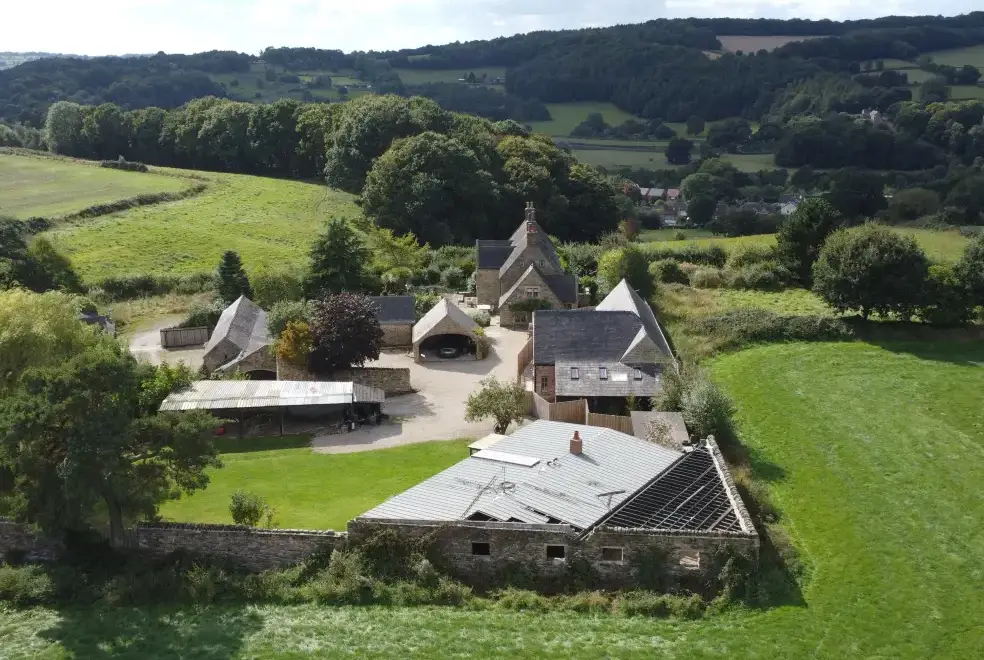 Countryside views at Hunters Lodge at Wildersley Farm