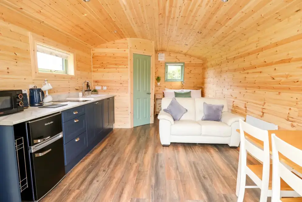 Open plan living area at Hwyl