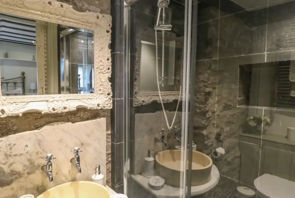 Shower room at In and Out Country Cottage, Yorkshire Dales