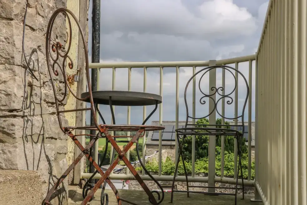 Balcony at In and Out Country Cottage, Yorkshire Dales