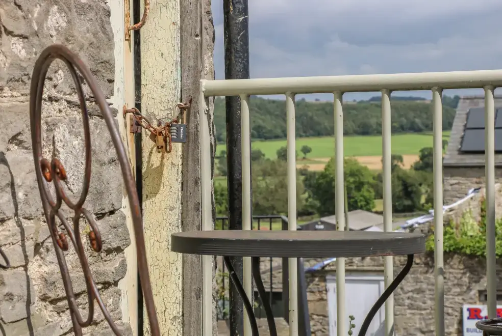 Balcony at In and Out Country Cottage, Yorkshire Dales