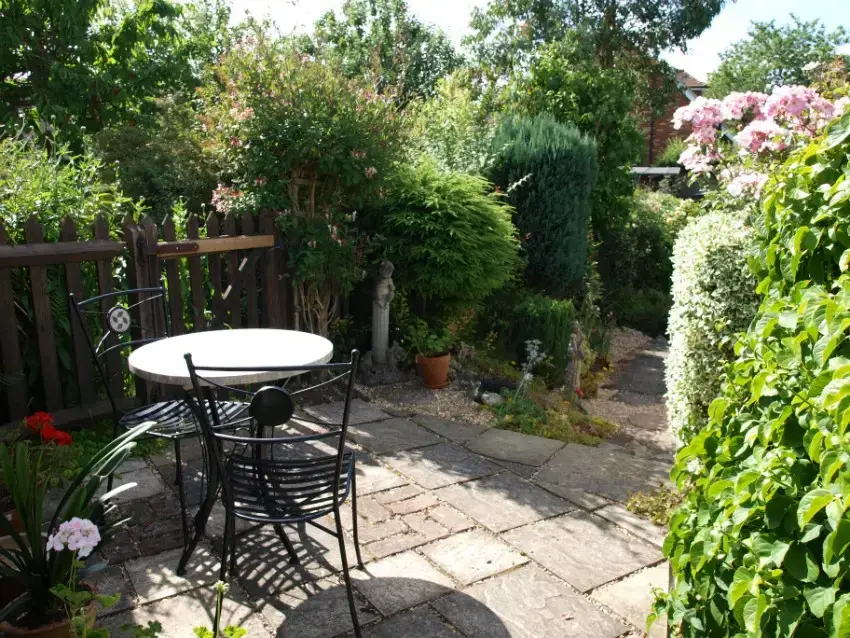 Patio area at Inglenook Cottage